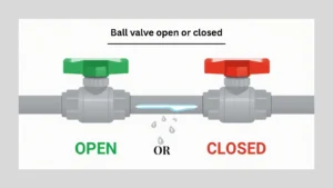 ball valve open or closed