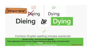 "dieing or dying"