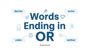 words ending in or
