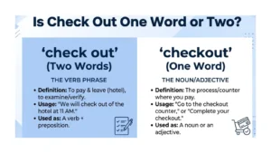 is check out one word or two